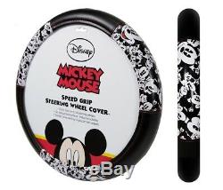 New 11pc Mickey Mouse Car Floor Mats Seat Covers & Steering Wheel Cover Gift Set