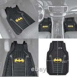 New 14pc BATMAN Classic Car Truck Seat Covers Floor Mats & Steering Wheel Cover