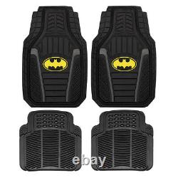 New 14pc BATMAN Classic Car Truck Seat Covers Floor Mats & Steering Wheel Cover