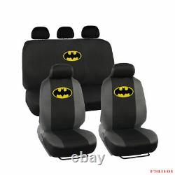 New 14pc BATMAN Classic Car Truck Seat Covers Floor Mats & Steering Wheel Cover