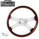 New 18inch 4 Spoke Wood Steering Wheel For Freightliner Kenworth Peterbilt Volvo
