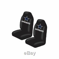 New 5pcs NFL Dallas Cowboys Car Truck Seat Cover Floor Mats Steering Wheel Cover