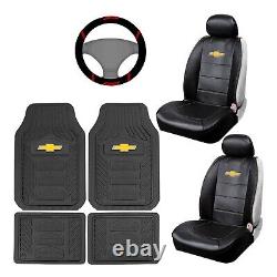 New 7pc CHEVY SS AUTO Rubber Floor Mats / FRONT SEAT COVERS STEERING WHEEL COVER