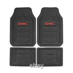 New 7pc GMC RED AUTO Rubber Floor Mats /2 SEAT COVERS/STEERING WHEEL COVER