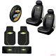 New 8pcs Chevy Elite Style Car Truck Seat Covers Steering Wheel Cover Floor Mats