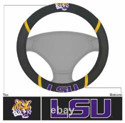 New 9PC NCAA LSU Tigers Floor Mats Seat Covers Steering Wheel Cover Set