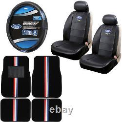 New 9pc Ford Mustang Car Truck Floor Mats Seat Covers Steering wheel Cover Set