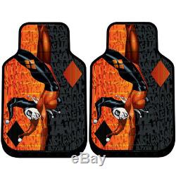 New 9pc Harley Quinn Car Floor Mats Seat Covers Steering Wheel Cover Gift Set