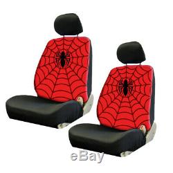 New 9pc Spider-Man Car Floor Mats Seat Covers & Steering Wheel Cover Gift Set