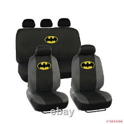 New Batman Front Back Car Truck Floor Mats Seat Covers & Steering Wheel Cover