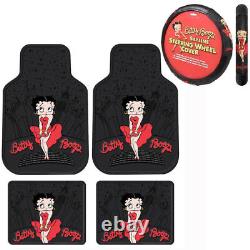 New Betty Boop Car Truck Floor Mats / Steering Wheel Cover / Seat Belt Covers