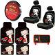 New Betty Boop Kiss Red Dress 10pc Floor Mat Seat Covers Steering Wheel Cover
