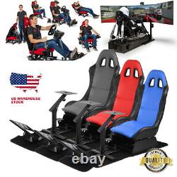 New Driving Simulator Seats with Steering Wheel Stand Adjustable Racing Gaming US