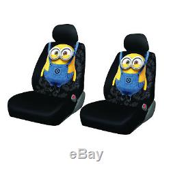 New MINIONS Car Truck Front Rear Floor Mats Seat Covers & Steering Wheel Cover