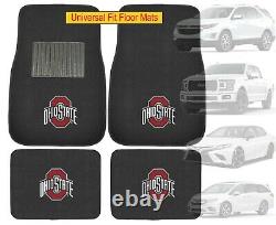 New NCAA Ohio State Buckeyes Floor Mats Seat Covers Steering Wheel Cover Set