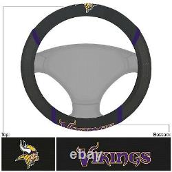 New NFL Minnesota Vikings Car Truck Seat Covers Floor Mats Steering Wheel Cover