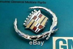 Nos 63 66 Cadillac Eldorado Fleetwood Crest Wreath Emblem Set Oem Gm Trim