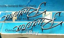 Nos 71 72 73 Buick Riviera Fender Script Emblem Set / Pair Gm Trim Boat Tail