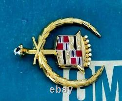 Nos 80 81 82 83 84 85 Cadillac Seville 24k Gold Hood Ornament Emblem Oem Gm Trim