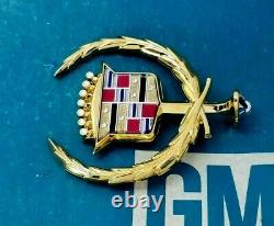 Nos 80 81 82 83 84 85 Cadillac Seville 24k Gold Hood Ornament Emblem Oem Gm Trim