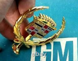 Nos 80 81 82 83 84 85 Cadillac Seville 24k Gold Hood Ornament Emblem Oem Gm Trim