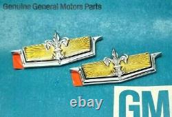 Nos 80 90 Chevy Caprice Classic Crest Sail Panel Roof Emblem Set Gm