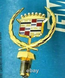 Nos 80 92 Cadillac 24k Gold Fleetwood Brougham Hood Ornament Header Panel Emblem