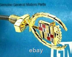 Nos 80 92 Cadillac 24k Gold Fleetwood Brougham Hood Ornament Header Panel Emblem