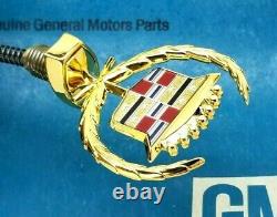 Nos 80 92 Cadillac 24k Gold Fleetwood Brougham Hood Ornament Header Panel Emblem