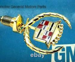 Nos 80 92 Cadillac 24k Gold Fleetwood Brougham Hood Ornament Header Panel Emblem