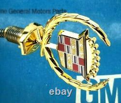 Nos 80 92 Cadillac 24k Gold Fleetwood Brougham Hood Ornament Header Panel Emblem