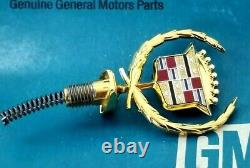 Nos 80 92 Cadillac 24k Gold Fleetwood Brougham Hood Ornament Header Panel Emblem