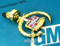 Nos 85 88 Cadillac 24k Gold Deville Fleetwood Hood Ornament Emblem Gm