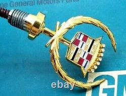 Nos 85 93 Cadillac Gold Plated Deville Fleetwood Hood Ornament Emblem Gm