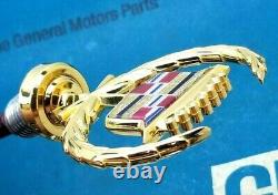 Nos 85 93 Cadillac Gold Plated Deville Fleetwood Hood Ornament Emblem Gm