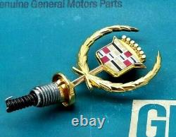 Nos 85 93 Cadillac Gold Plated Deville Fleetwood Hood Ornament Emblem Gm