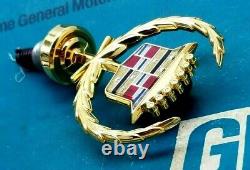 Nos 85 93 Cadillac Gold Plated Deville Fleetwood Hood Ornament Emblem Gm