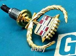 Nos 85 93 Cadillac Gold Plated Deville Fleetwood Hood Ornament Emblem Gm