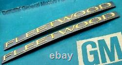 Nos 93 96 Cadillac Gold Fleetwood Door Emblem Set Oem Gm Brougham Vogue Trim