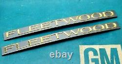 Nos 93 96 Cadillac Gold Fleetwood Door Emblem Set Oem Gm Brougham Vogue Trim