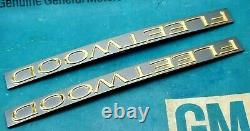 Nos 93 96 Cadillac Gold Fleetwood Door Emblem Set Oem Gm Brougham Vogue Trim