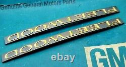 Nos 93 96 Cadillac Gold Fleetwood Door Emblem Set Oem Gm Brougham Vogue Trim