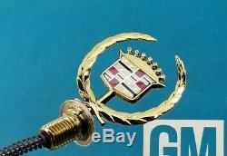 Nos 94 95 96 Cadillac Deville Honey Gold Hood Ornament Emblem New Oem Gm Trim