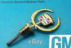 Nos 94 95 96 Cadillac Deville Honey Gold Hood Ornament Emblem New Oem Gm Trim