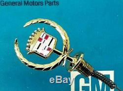 Nos 94 95 96 Cadillac Deville Honey Gold Hood Ornament Emblem New Oem Gm Trim