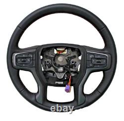 OEM 19-23 Chevy Silverado Tahoe Suburban GMC Leather Black Gray Steering Wheel