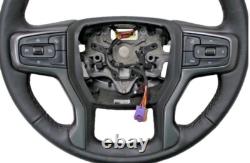 OEM 19-23 Chevy Silverado Tahoe Suburban GMC Leather Black Gray Steering Wheel