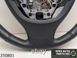 OEM 2011-2013 BMW 535i 3.0L BLACK LEATHER STEERING WHEEL