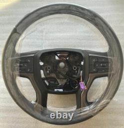 OEM factory original black gray heated leather steering wheel for some 19+ Chevy