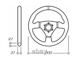 OMP TRECENTO UNO 300mm Black Polyurethane Steering Wheel OD/1989/NN